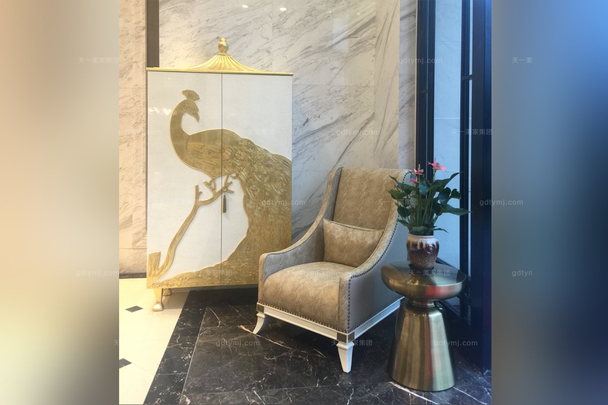 五星级酒店家具茄子视频IOS在线看家俱工程法式贝母漆装饰柜