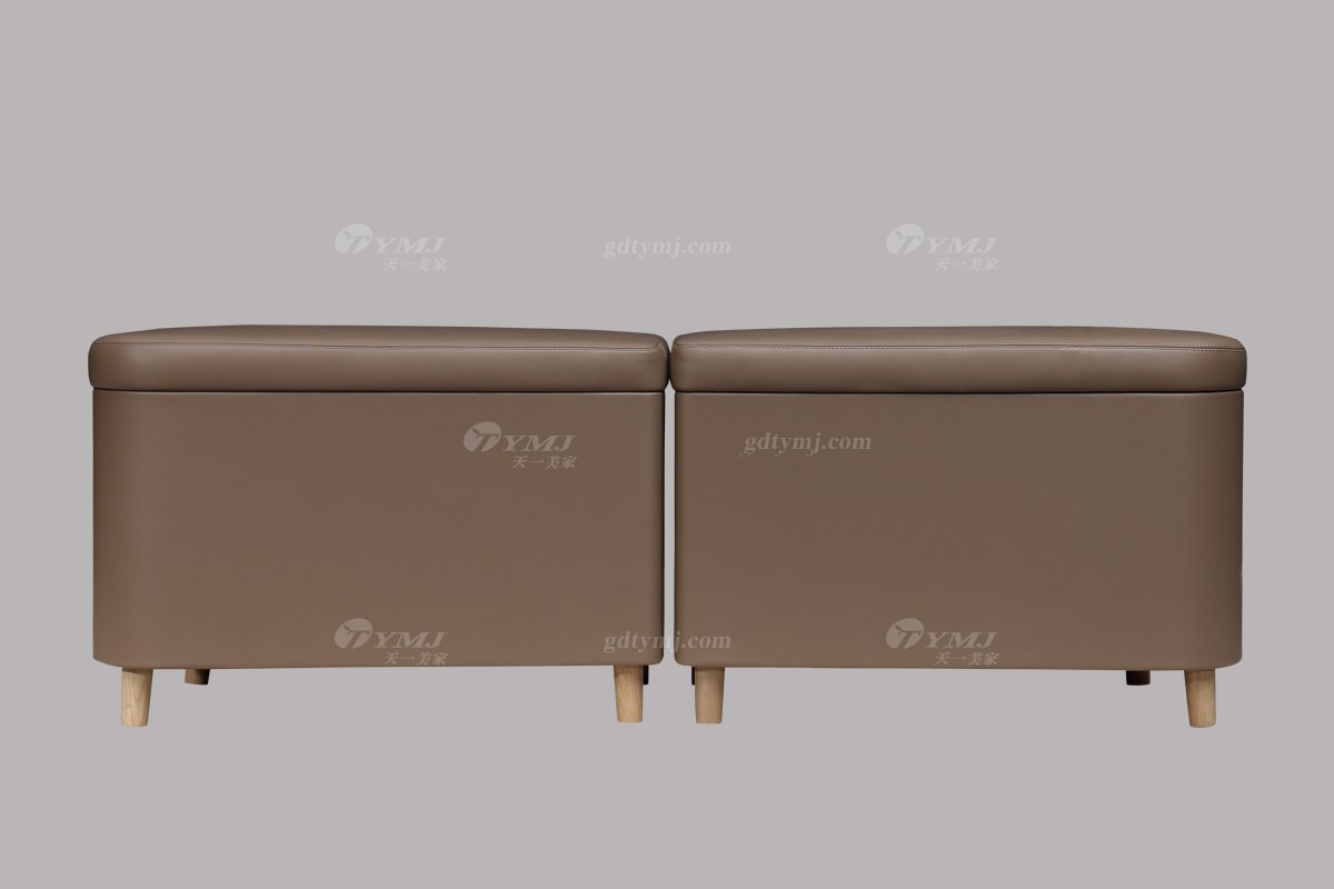 茄子视频IOS在线看别墅会所家具品牌现代极简北欧创意卧室家具头层皮双人床系列床尾凳