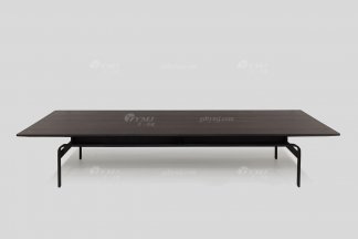 意式极简风格茄子视频IOS在线看别墅豪宅家具品牌现代轻奢客厅时尚烟熏黑橡色茶几